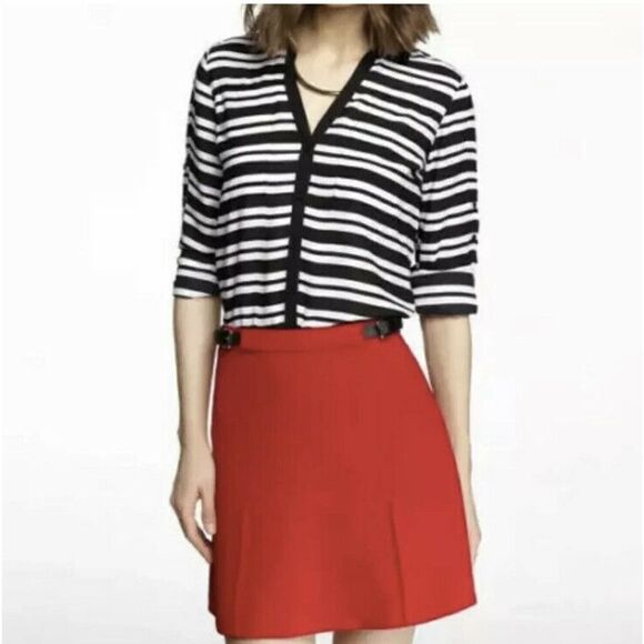 Express Portofino Button Up Shirt Long Sleeve Stripes Black Size M - Picture 1 of 10